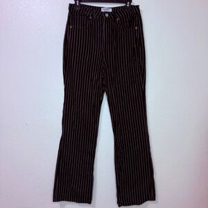 Reformation Georgia Pinstripe High Rise Flare Jeans Womens Size 29